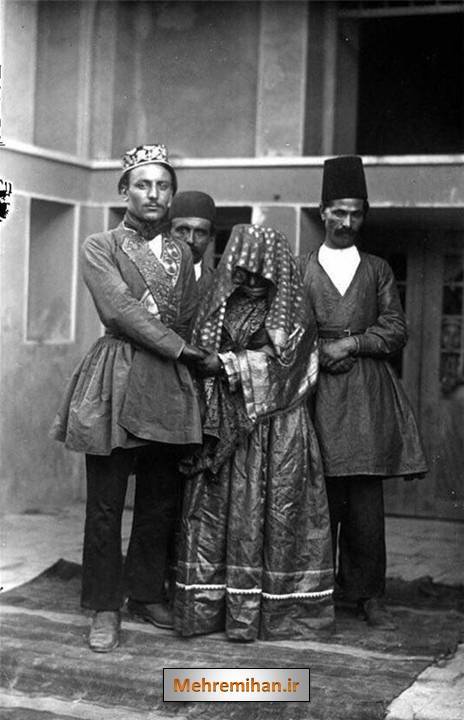 عروس و داماد زمان قاجار